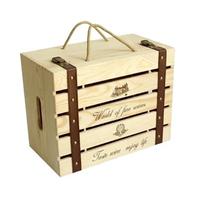 Kotak Anggur Merah Kayu Pinus